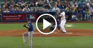 Con la ayuda de Puig, Dodgers vencen a los Cubs en Juego 1