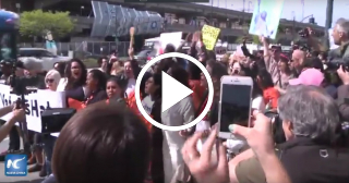 Cacerolada en Nueva York por la visita de Trump