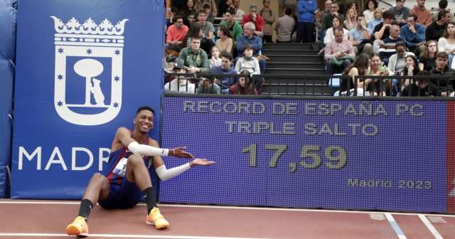 Triplista cubano Jordan Díaz impone récord de España y bate su propia marca 