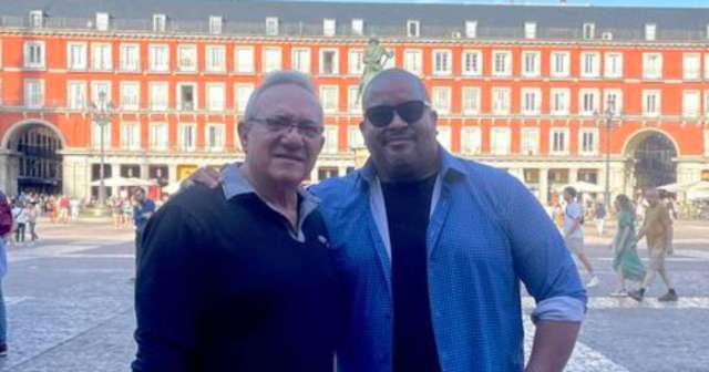Michel Mirabal visita a Modesto Agüero en Madrid: "Conociendo al suegro"