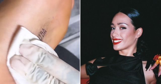 Chanel Terrero, orgullosa de sus raíces, se tatúa "Made in Cuba"