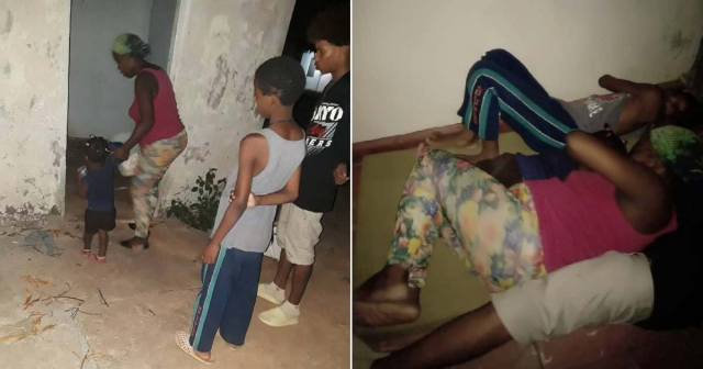 Desalojan a madre cubana con tres niños de una escalera en La Habana