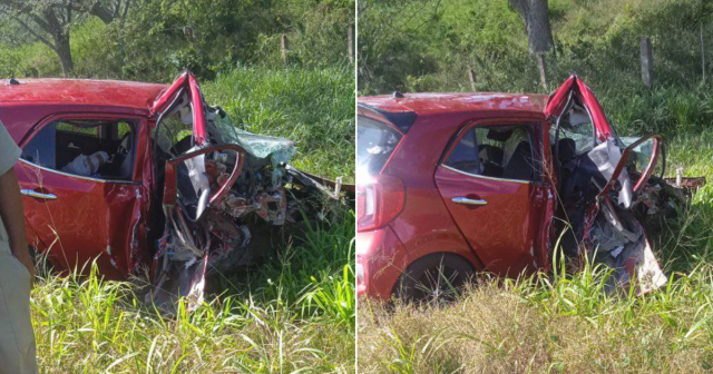 Al menos cuatro heridos graves tras chocar auto contra un puente en Camagüey