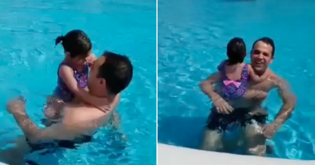 Lieter Ledesma comparte vídeo de los "inicios en la natación" de su hija