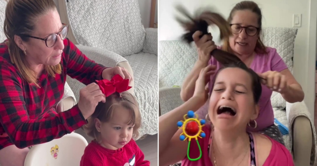 Laura Treto enseña las diferencias entre una abuela y una mamá a la hora del peinado 
