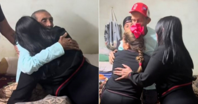 Emotivo reencuentro de una cubana con su padre anciano: "Al fin pude abrazarte de nuevo"