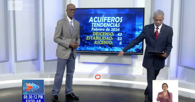 Una cucaracha se pasea por el set del noticiero en Cuba