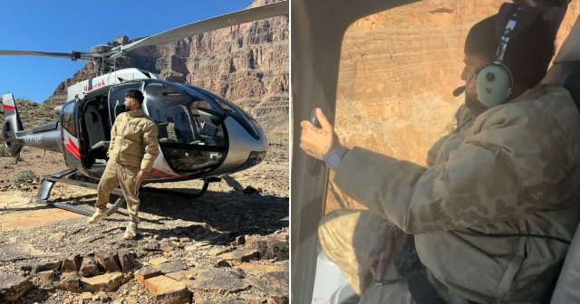 ¡Un plan de altura! Ovi sobrevuela el Gran Cañón en helicóptero y disfruta de Las Vegas