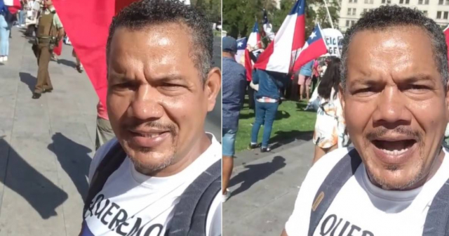 Cubanos se suman a manifestación contra el Gobierno en Chile: "Sabemos lo que es el comunismo"