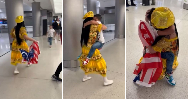 Madre cubana se reencuentra con su hijo en el aeropuerto de Miami: "Después de 4 años ya estás con mami"
