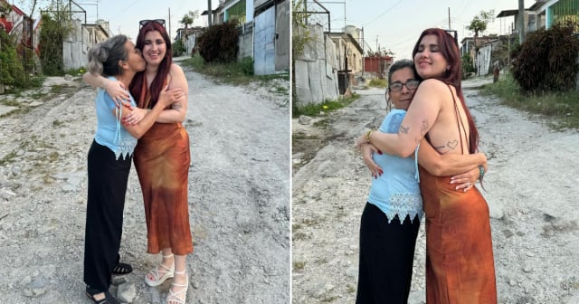 "Una curita para mi corazoncito": Youtuber Dina Stars disfruta de su mamá en su regreso a Cuba