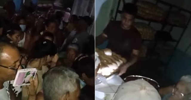 Cubanos hacen enorme cola para comprar pan en medio de un apagón en Guantánamo