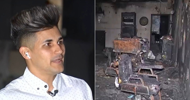 Habla joven cubano cuya barbería fue incendiada en Hialeah