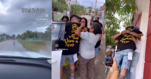 Joven cubano realiza visita sorpresa a su familia en Las Tunas luego de cinco años sin verse