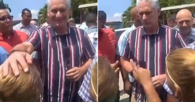 Cubana afirma frente a Díaz-Canel que hay comida en Baracoa
