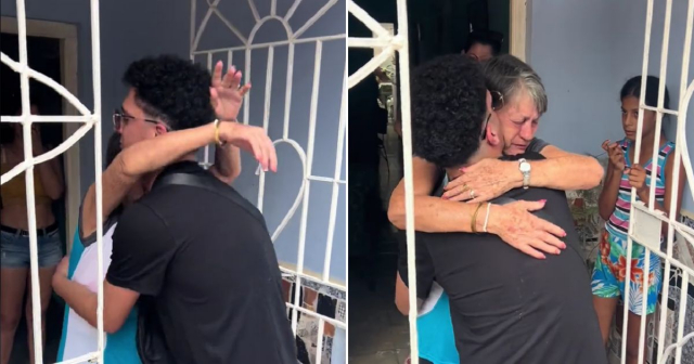 ​​​​​​​Madre cubana no aguanta las lágrimas al reencontrarse con su hijo después de dos años de separación
