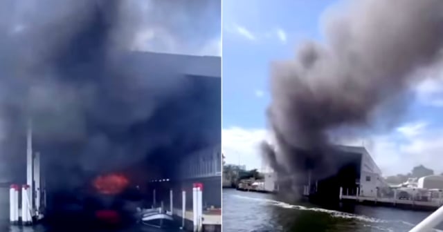 Se incendia yate de última generación en astillero de Miami