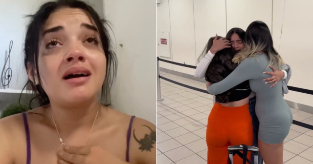 Cubana, entre lágrimas, cuenta la dura travesía que hizo sola para llegar a Estados Unidos