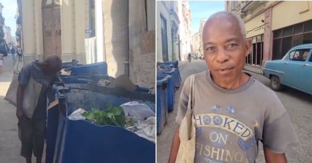 Cubano sobrevive en La Habana recogiendo sancocho en los basureros