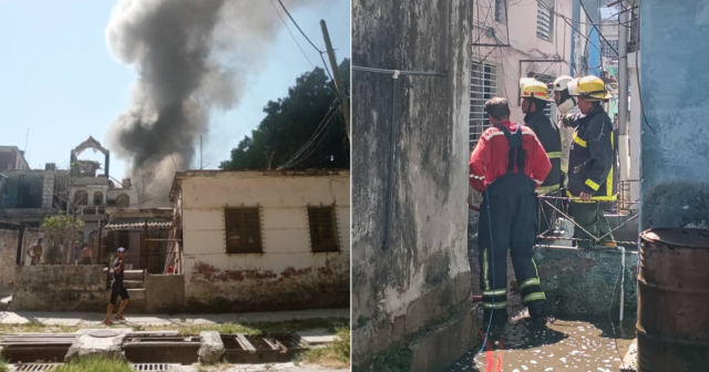 Incendio afecta cuatro viviendas en Diez de Octubre, La Habana 
