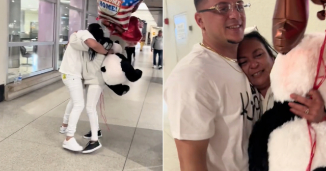 Emotivo reencuentro de familia cubana en aeropuerto de Estados Unidos