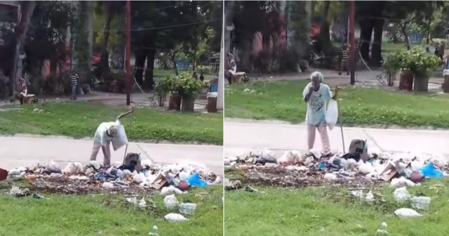 Niños le gritan a un anciano indigente en Santiago de Cuba: "¡No coma basura!"