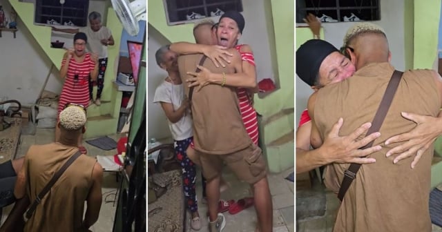 Joven cubano regresa por sorpresa a la isla: Así fue el desgarrador reencuentro que vivió con su madre