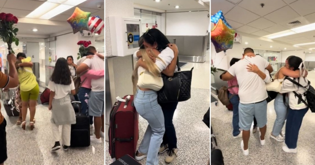 Emotivo reencuentro: Familia cubana se reúne en Florida después de 5 años de distancia