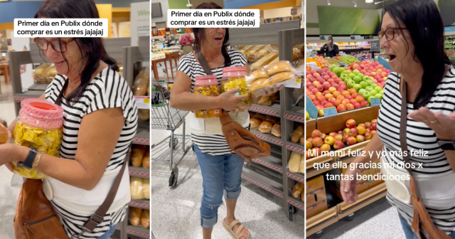 Madre cubana se emociona en su primera vez en un supermercado en USA: "Esto es un sueño realizado"
