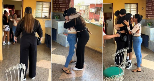 Joven cubana emociona con su reencuentro sorpresa con su madre en la isla después de 2 años separadas