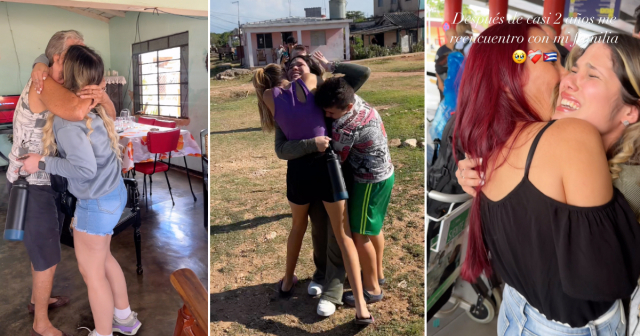 Emotivo reencuentro familiar: Joven cubana regresa a la isla después de casi dos años