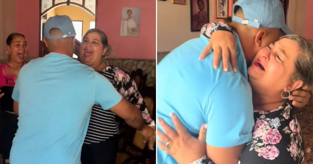 ¡El mejor regalo! Cubano regresa a la isla y sorprende a su madre por su cumpleaños