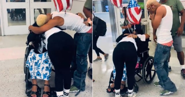 Hermanos cubanos reciben a su madre en USA después de haber pasado por 7 países