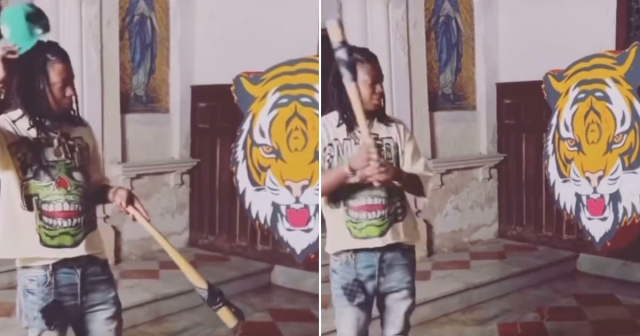 Mensajito para El Taiger: Ja Rulay rompe con un bate de béisbol una piñata en forma de tigre