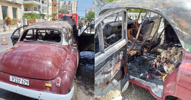 Cortocircuito fue el causante del incendio de carro en La Habana