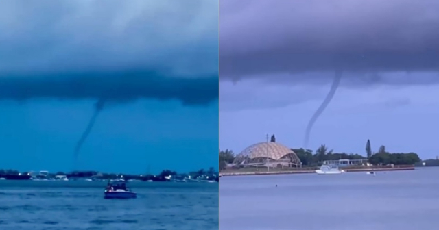 Mal tiempo en el sur de Florida deja impresionante tromba marina