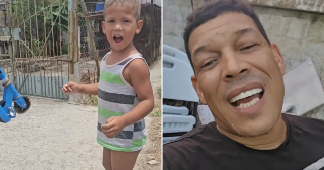 Limay Blanco regala una carriola a un niño en Cuba y así reacciona: "Me la trajiste"