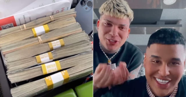 Kevincito El 13 y Dany Ome presumen de fajos de billetes en Lamborghini: "Y no es mi cumpleaños"