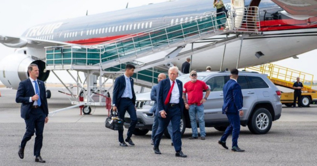 Avión de Donald Trump forzado a un aterrizaje de emergencia tras una falla mecánica