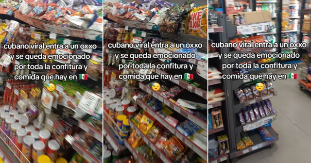 Cubano asombrado por la variedad de confituras en tienda OXXO en México: “¡Ay Dios mío!”