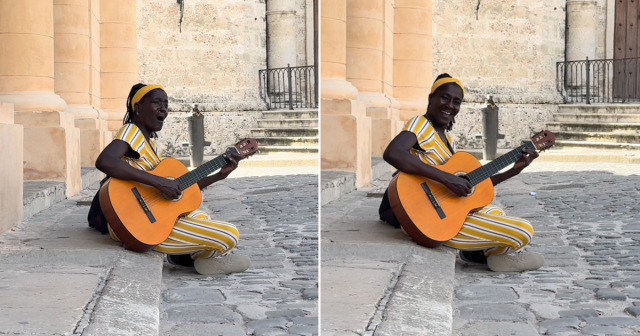 Influencer española comparte vídeo de cubana cantando en plena calle en La Habana y se vuelve viral