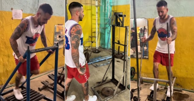 Rapero español descubre cómo es un gimnasio en La Habana Vieja