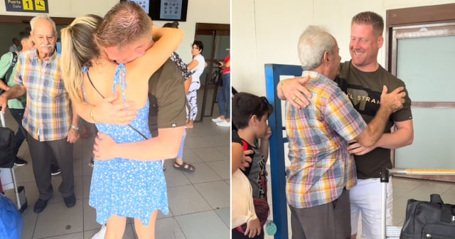 Lágrimas de felicidad: Cubano se reencuentra en la isla con su abuelo y su hermana