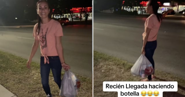 "Niña que esto no es Cuba": Recién llegada a USA intenta coger botella y provoca reacciones en TikTok