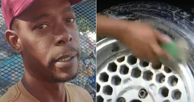 Inmigrante cubano se gana la vida lavando carros tras perder sus documentos en México