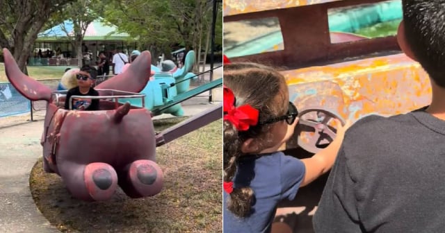 Niños nacidos en Estados Unidos visitan un parque de diversiones en Cuba