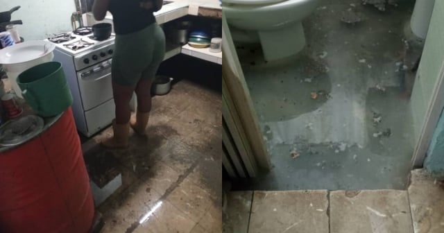 Botas de agua para esquivar heces fecales tras un mes de tupición en casas de La Habana Vieja