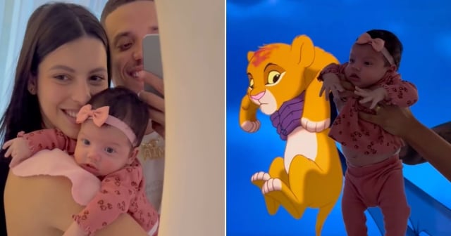 ¡Al más puro estilo de "El Rey León"! Bebeshito presume de su hija Mía en las redes