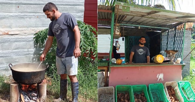 Joven cubano cocina y regala caldosa a pobladores de Caibarién en medio del colapso energético en la isla