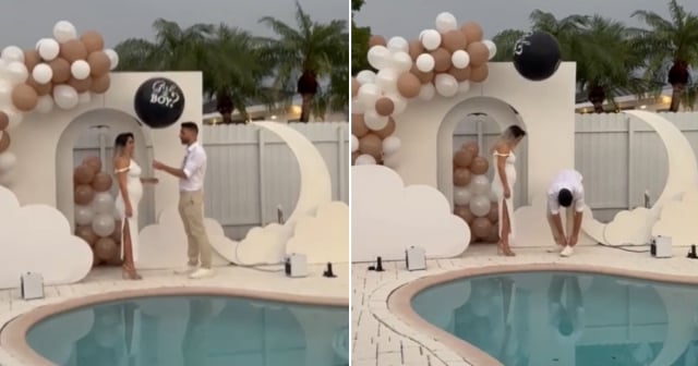 ¡El bebé volador! Pareja de cubanos se vuelve viral con momentazo vivido en su gender reveal